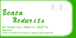 beata medurits business card